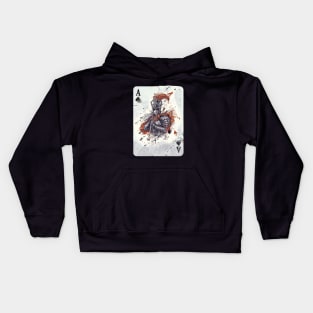 Queen of spades poker card: The Dark Warrior Kids Hoodie